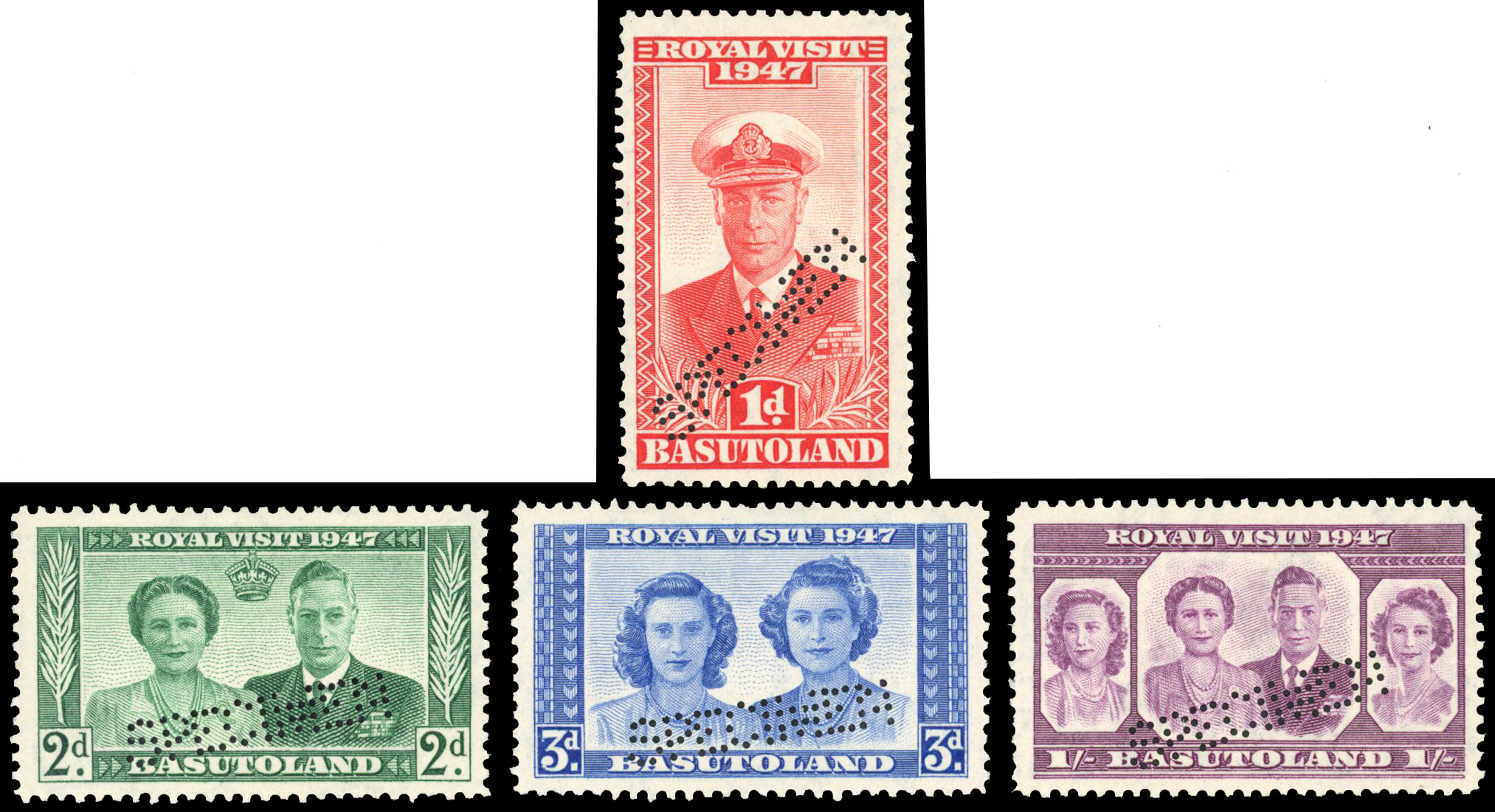 Basutoland SG 32s-35s Specimens