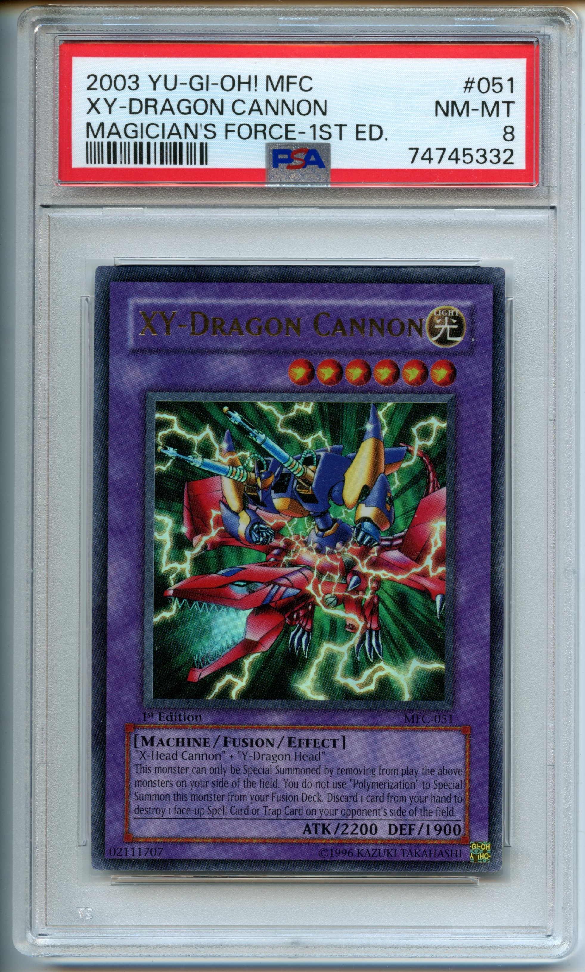 Yu-Gi-Oh! - XY-Dragon Cannon  1st Edition  - Magician's Force  - PSA 8