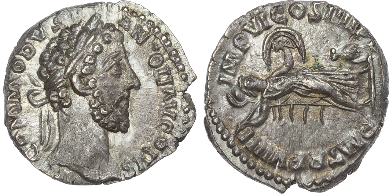 Commodus (AD 177-192) AR Denarius, Rome, AD 183-184, 3.26g.