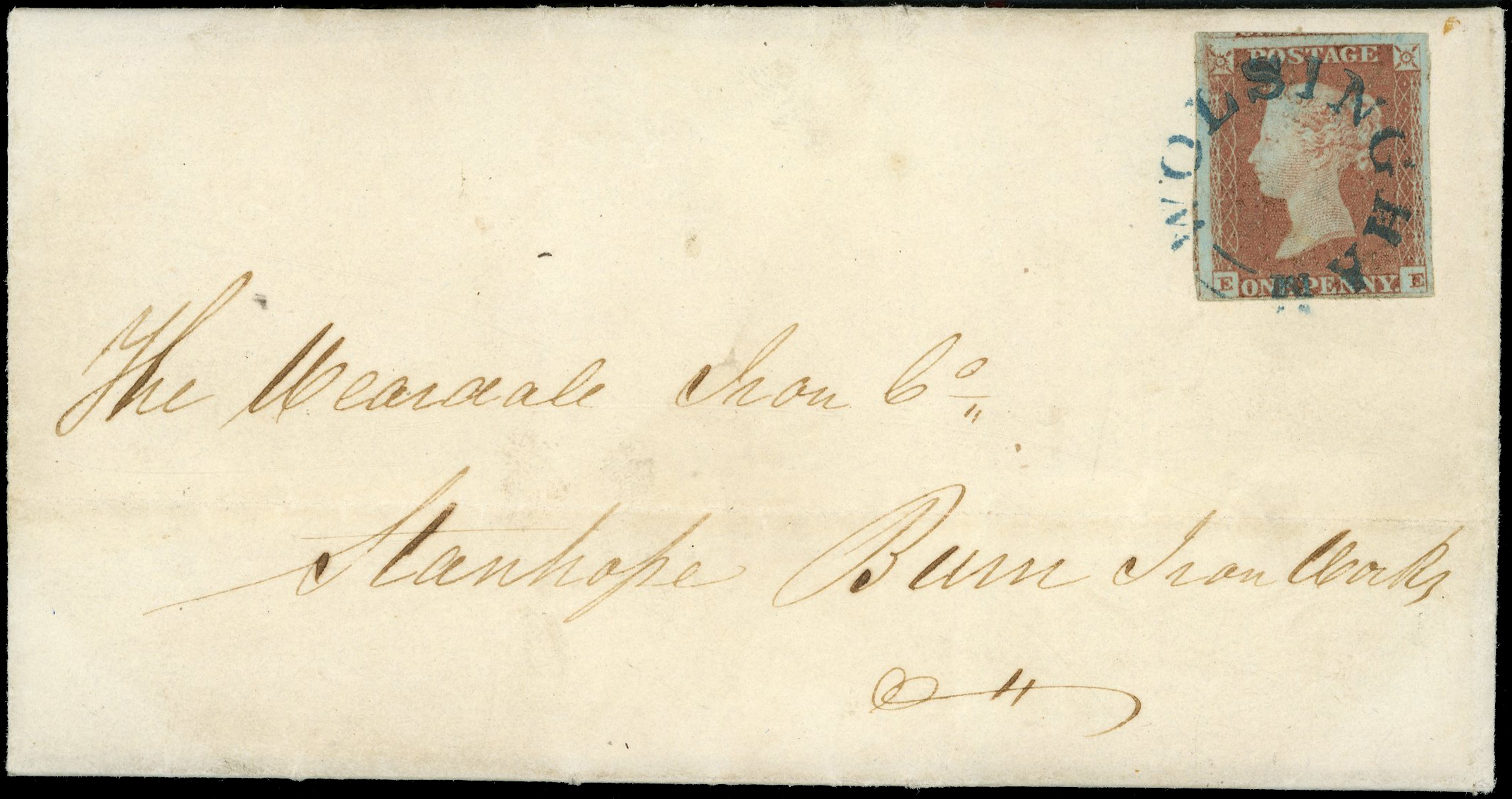 Great Britain SG 8 Wolsingham UDC cancel