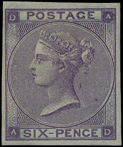 1864 6d lilac Pl.4.