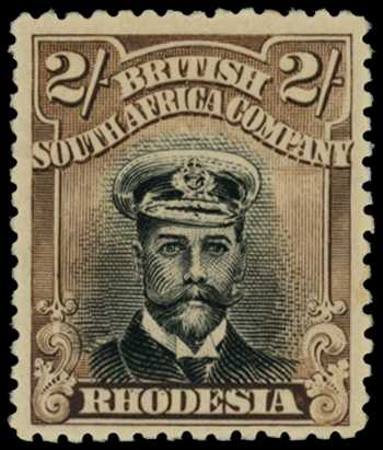 1918-21 2/- Head Die IIIB, perf 14, toned...