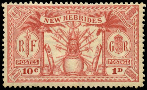 1925 1d (10c) COLOUR TRIAL in red (adopted...