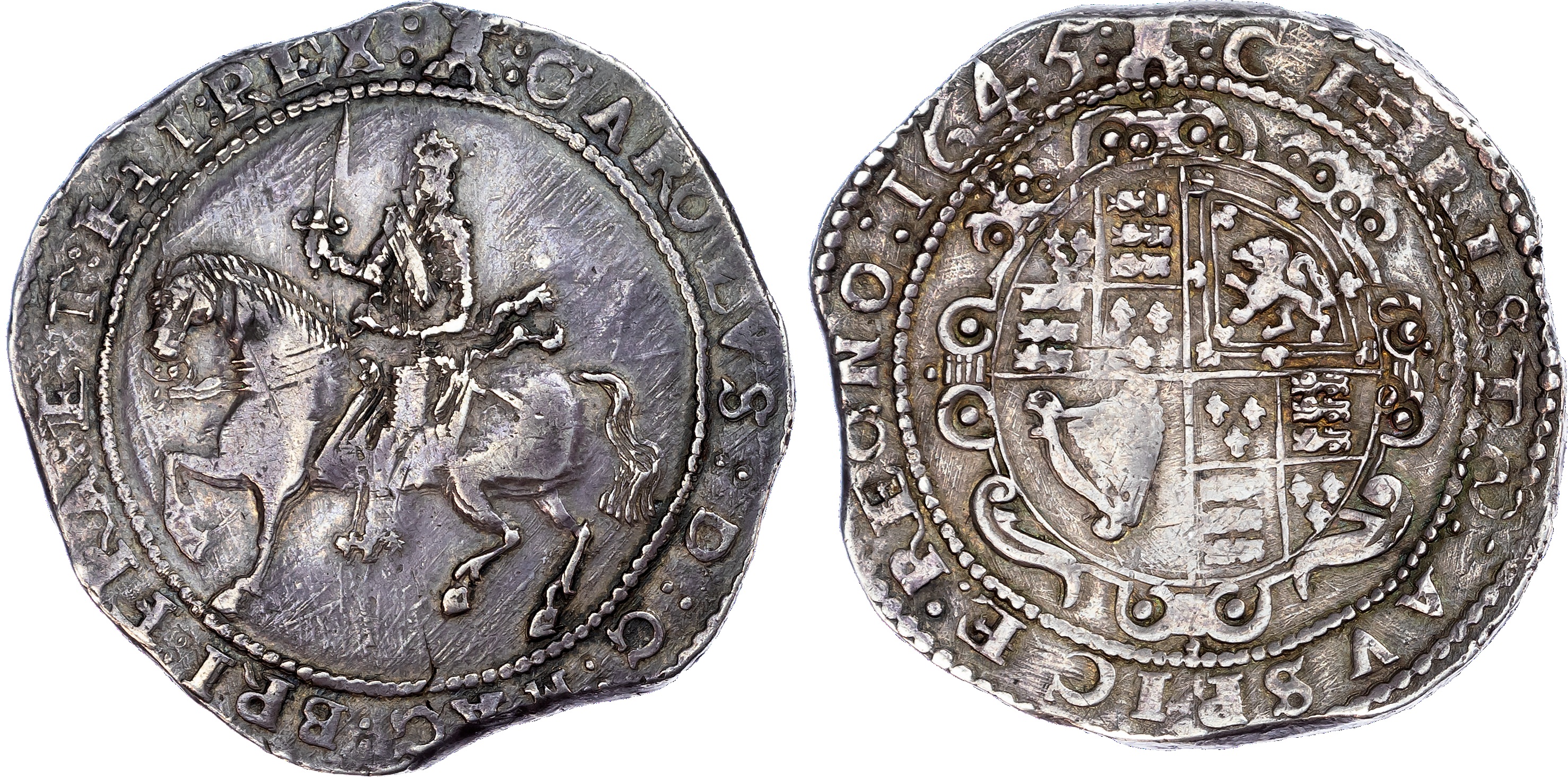Charles I (1625-1649), Crown, Exeter mint, 1645.