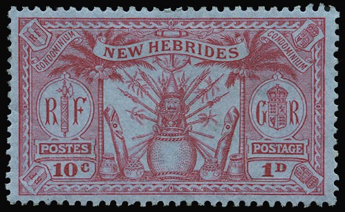 1925 1d (10c) COLOUR TRIAL in carmine on...