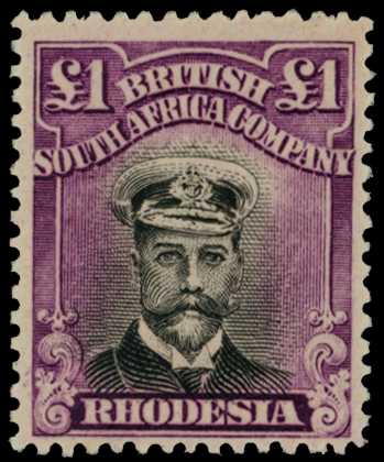 1918-21 £1 Head Die IIIB, perf 14, toned...