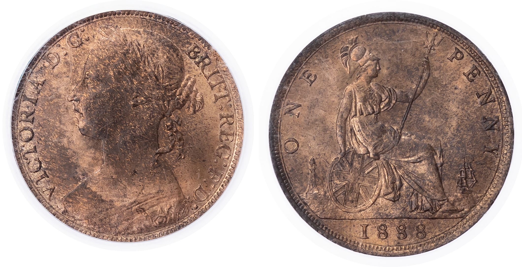 Victoria (1837-1901), Bronze Penny, 1888, CGS 80