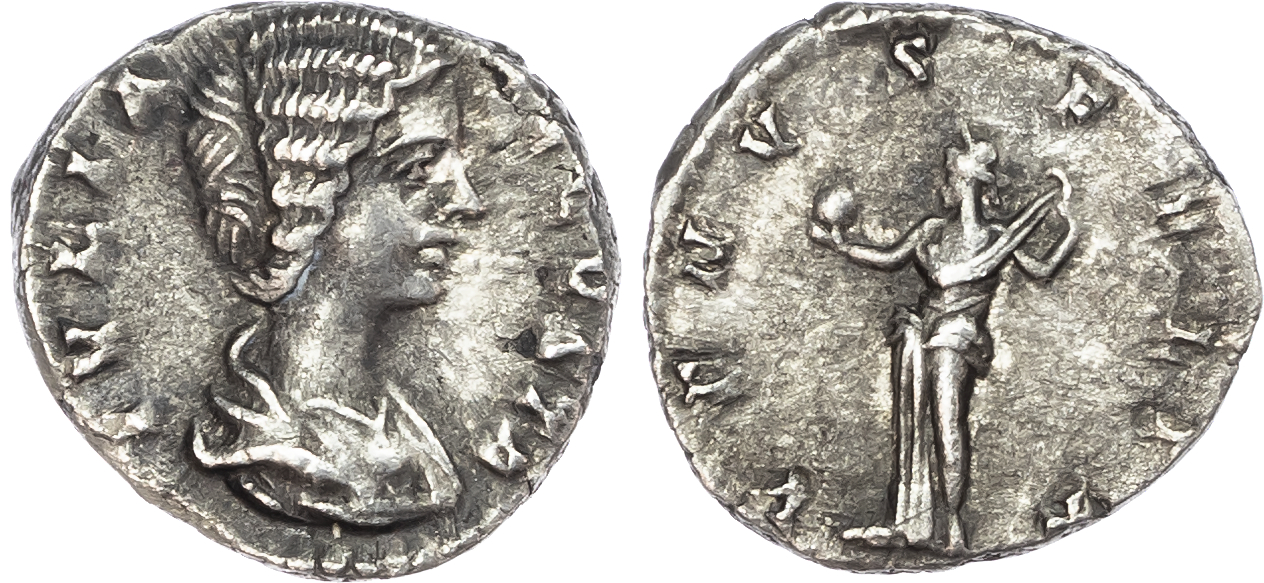 Julia Domna (Wife of Septimius Severus) AR Denarius, Laodicea ad Mare, AD 198-200, 3.35g. 