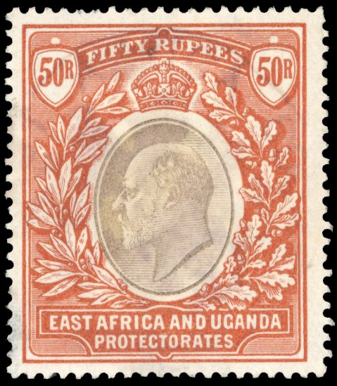KUT SG 16w 1903 50r inverted watermark, fiscally used and cleaned