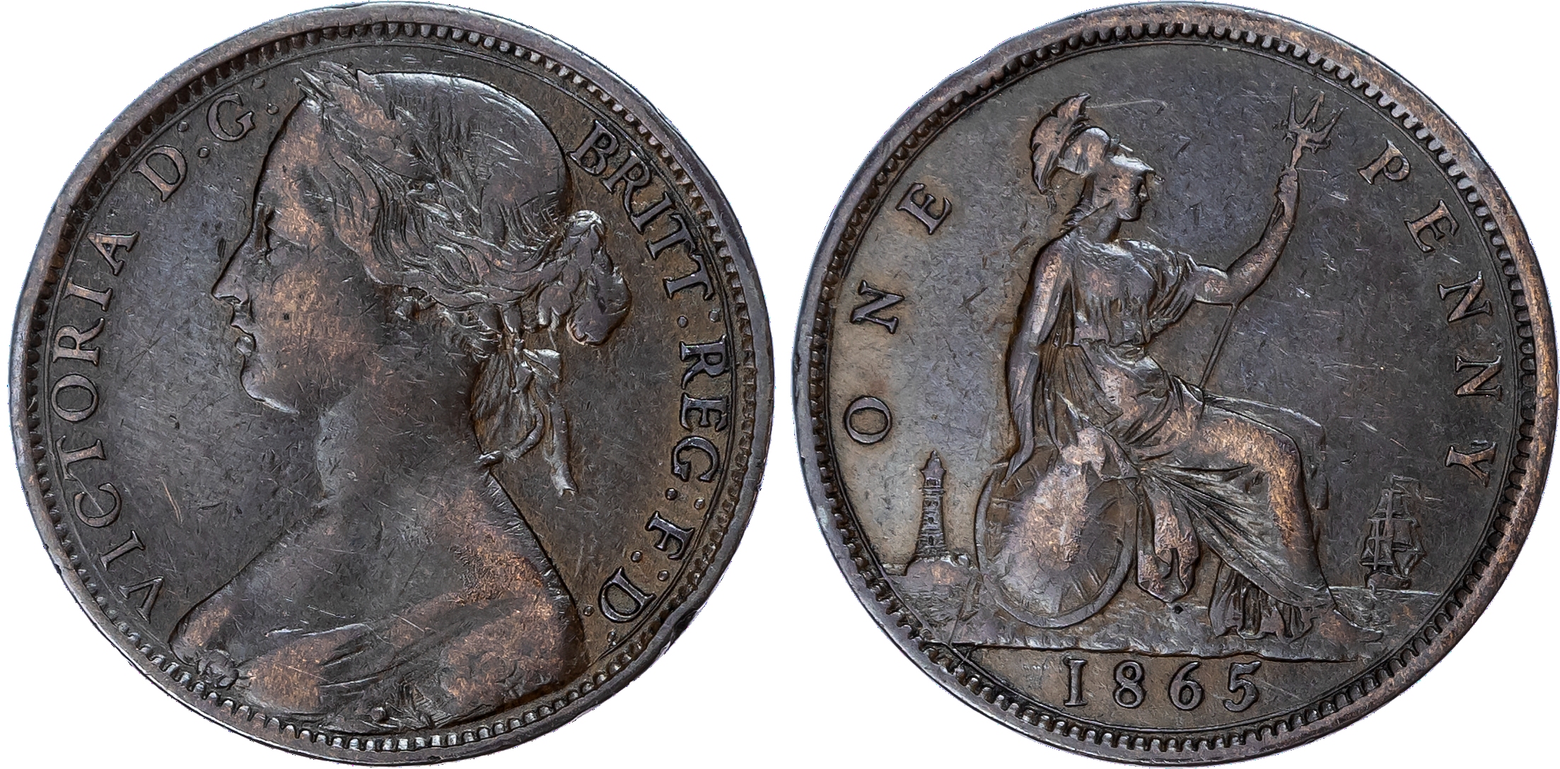 Victoria (1837-1901), Penny, 1865