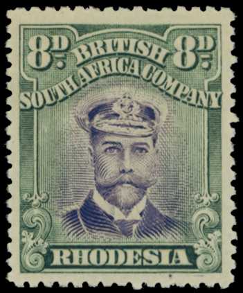 1913-7 8d Head Die II, perf 15. Fine o.g....
