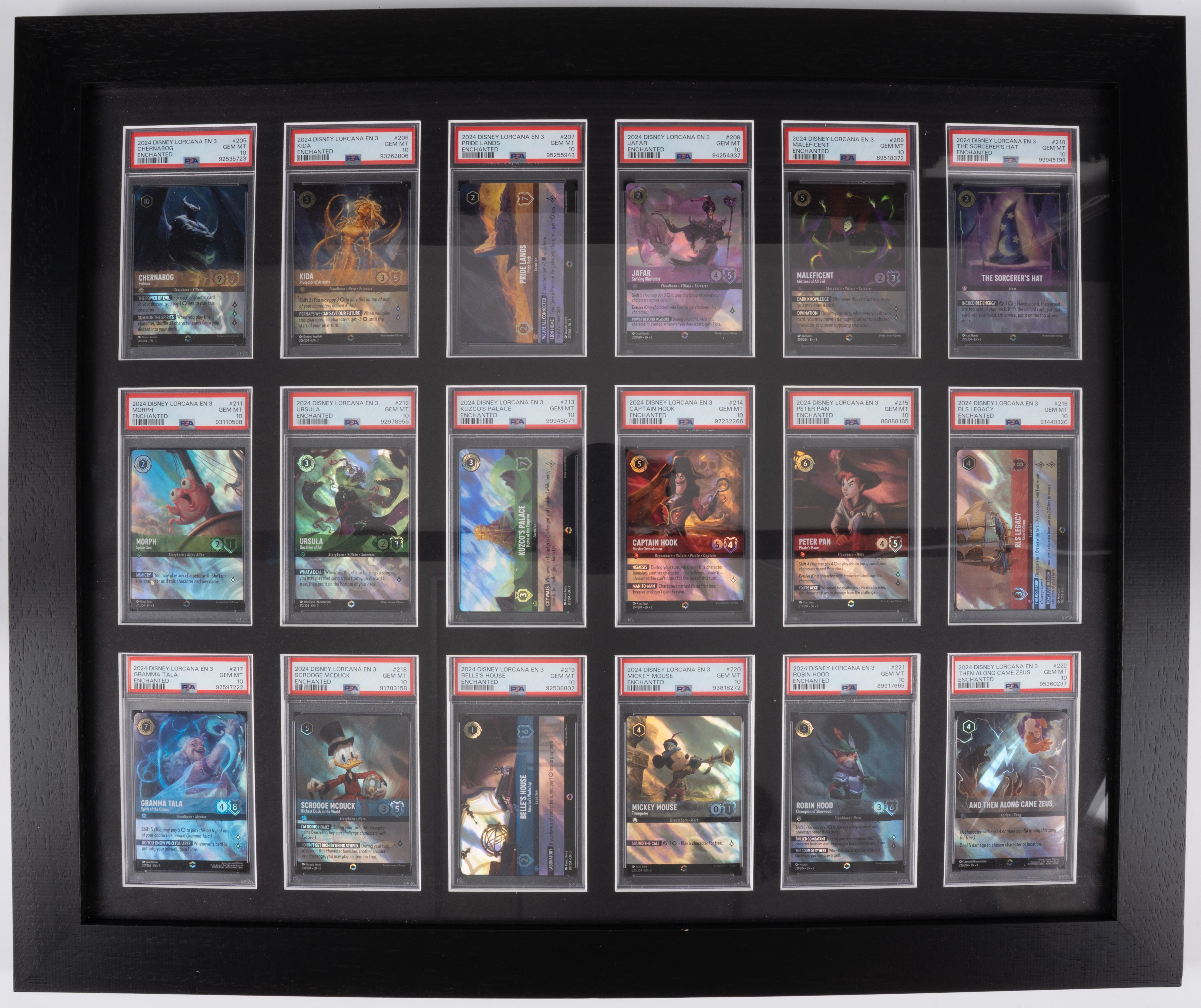 Disney Lorcana - Into the Inklands ALL 18 Enchanted Rares ALL PSA 10