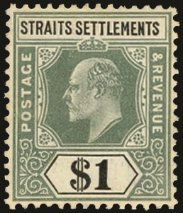 1904-10 $1 dull green and black, wmk MCA,...
