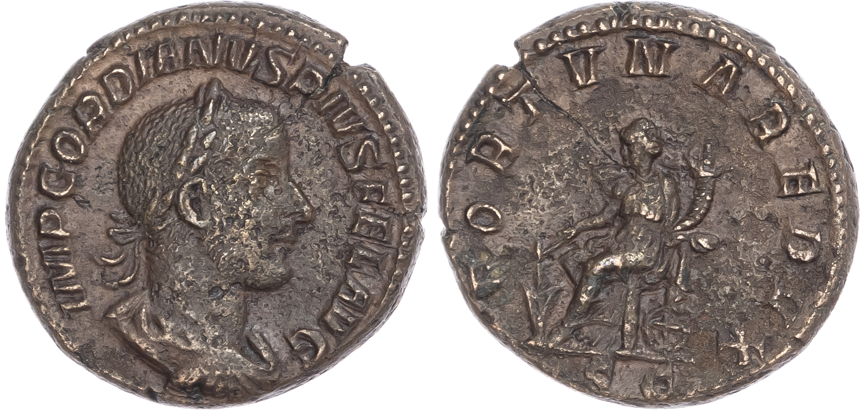 Gordian III (AD 238-244) AE As, Rome, AD 243-244, 11.24g. 