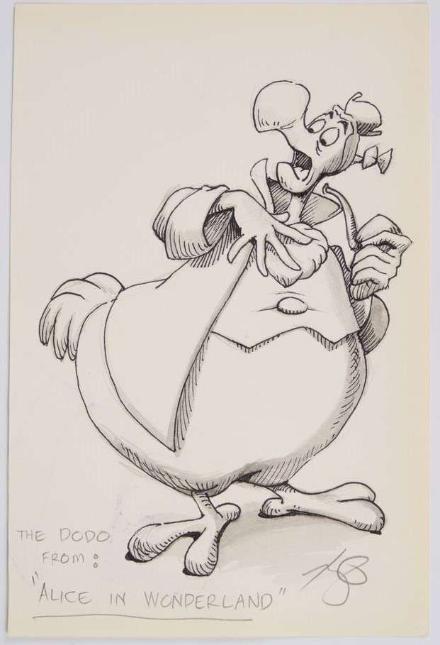 Romy Garcia Alice In Wonderlan Original Art of Mad Hatter and The Dodo Bird & Cruella De Vil (Walt Disney, 1997-2001) Total 3