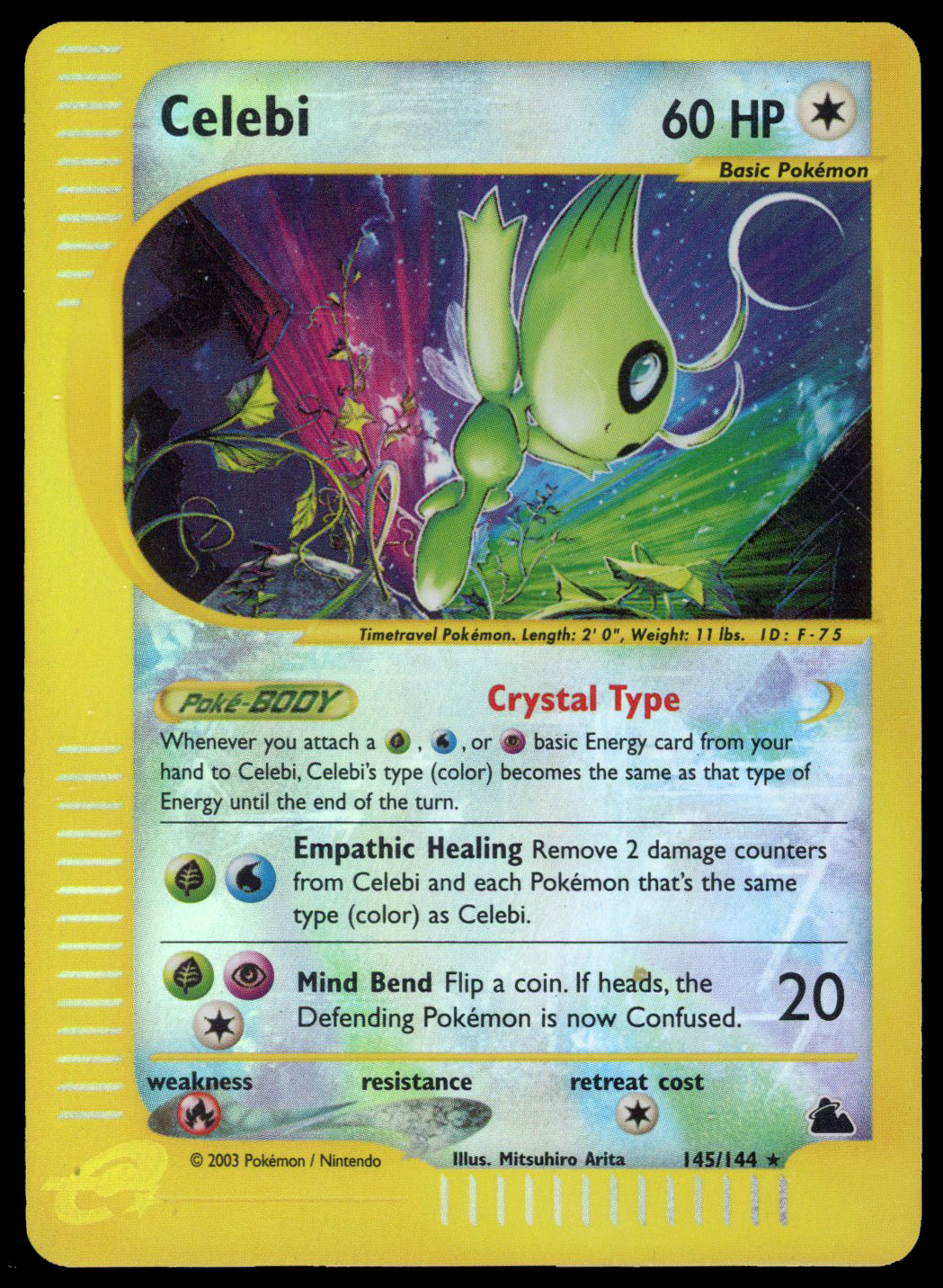 Celebi Crystal Reverse Holo 145/144 - Skyridge