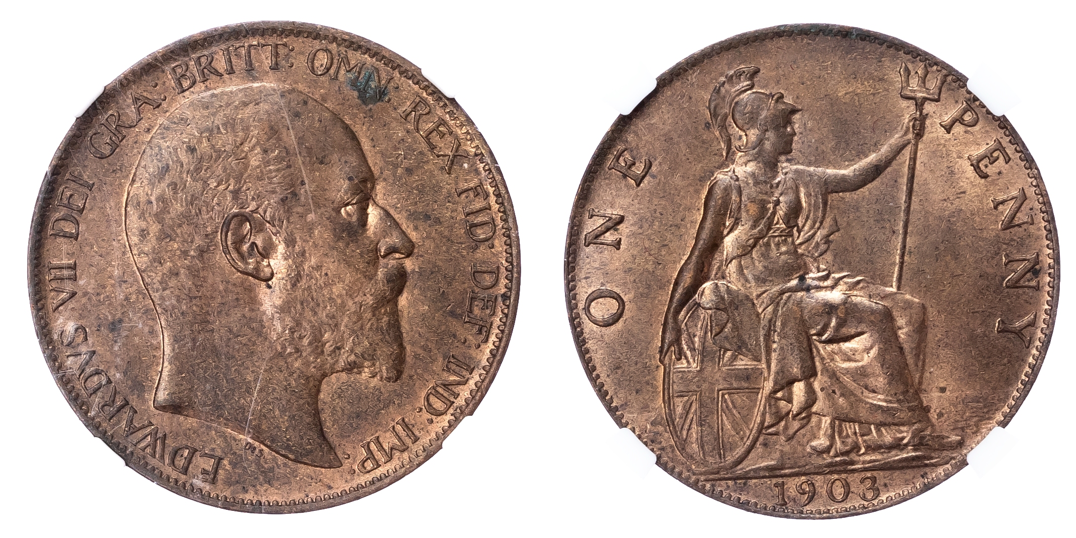 Edward VII (1901-1910), Penny, 1903, NGC MS62