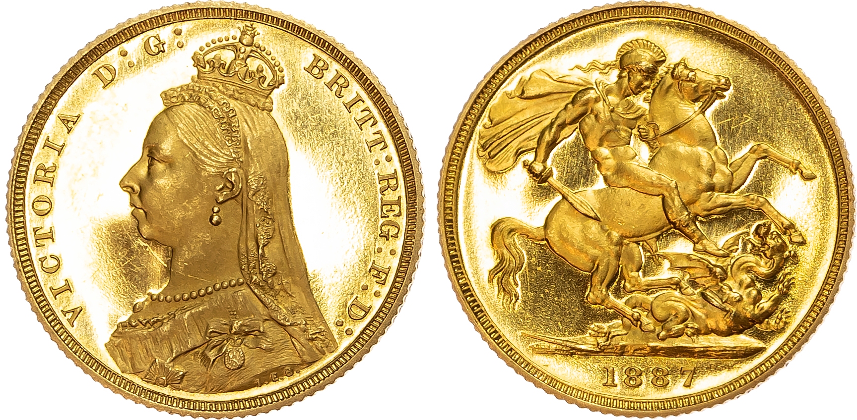 1887 JH Proof Sovereign PCGS PF64DCAM