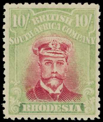 1922-3 10/- Head Die IIIB, perf 14. Large...