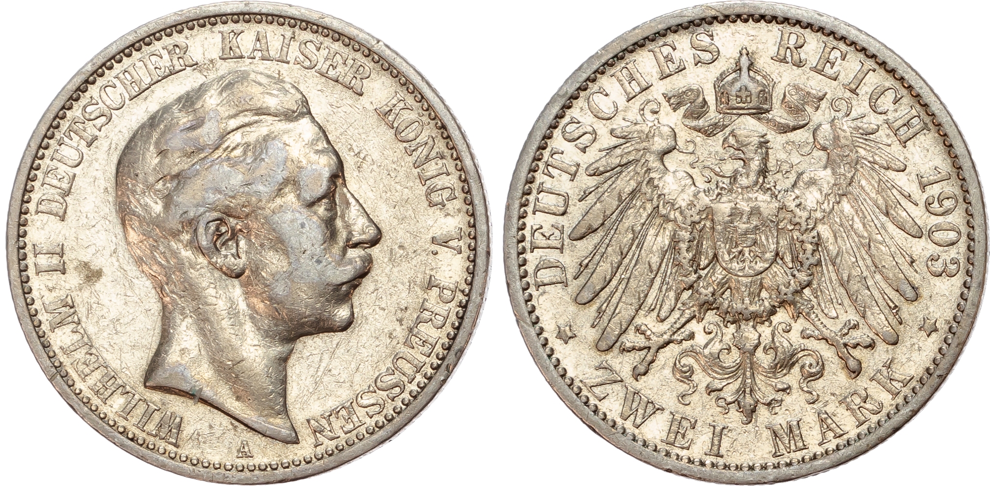 Germany, Prussia, Wilhelm II (1888-1918), silver 2 Marks (6).
