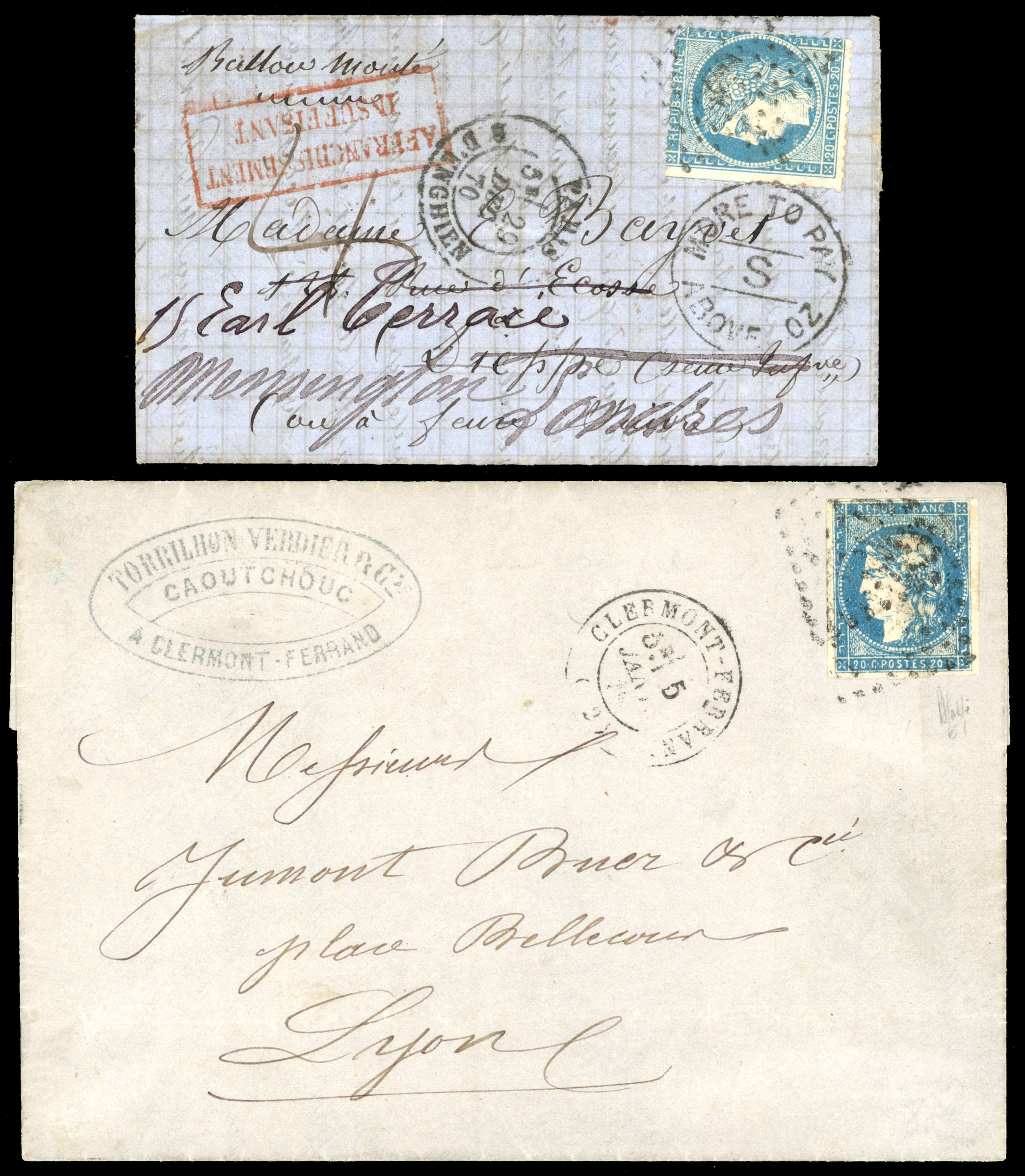 France pair of fine covers including Ballon Monté