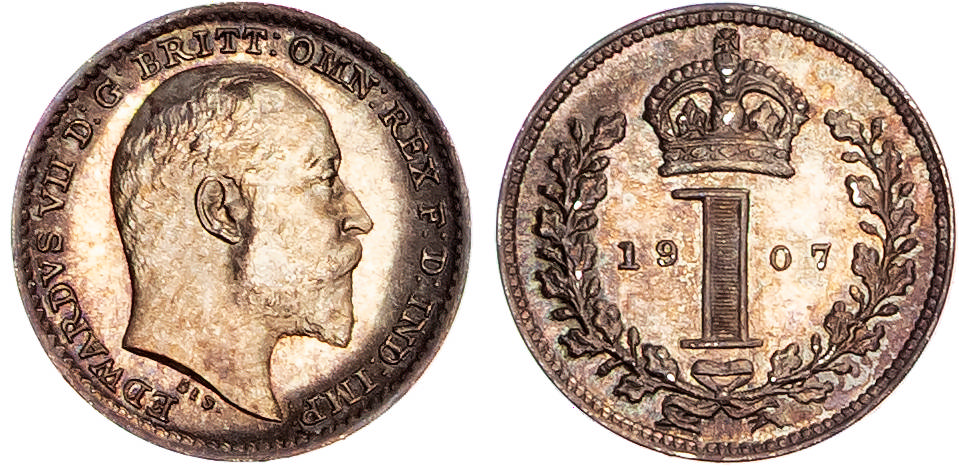 Edward VII (1901-1910), AR Maundy Set, 1907.