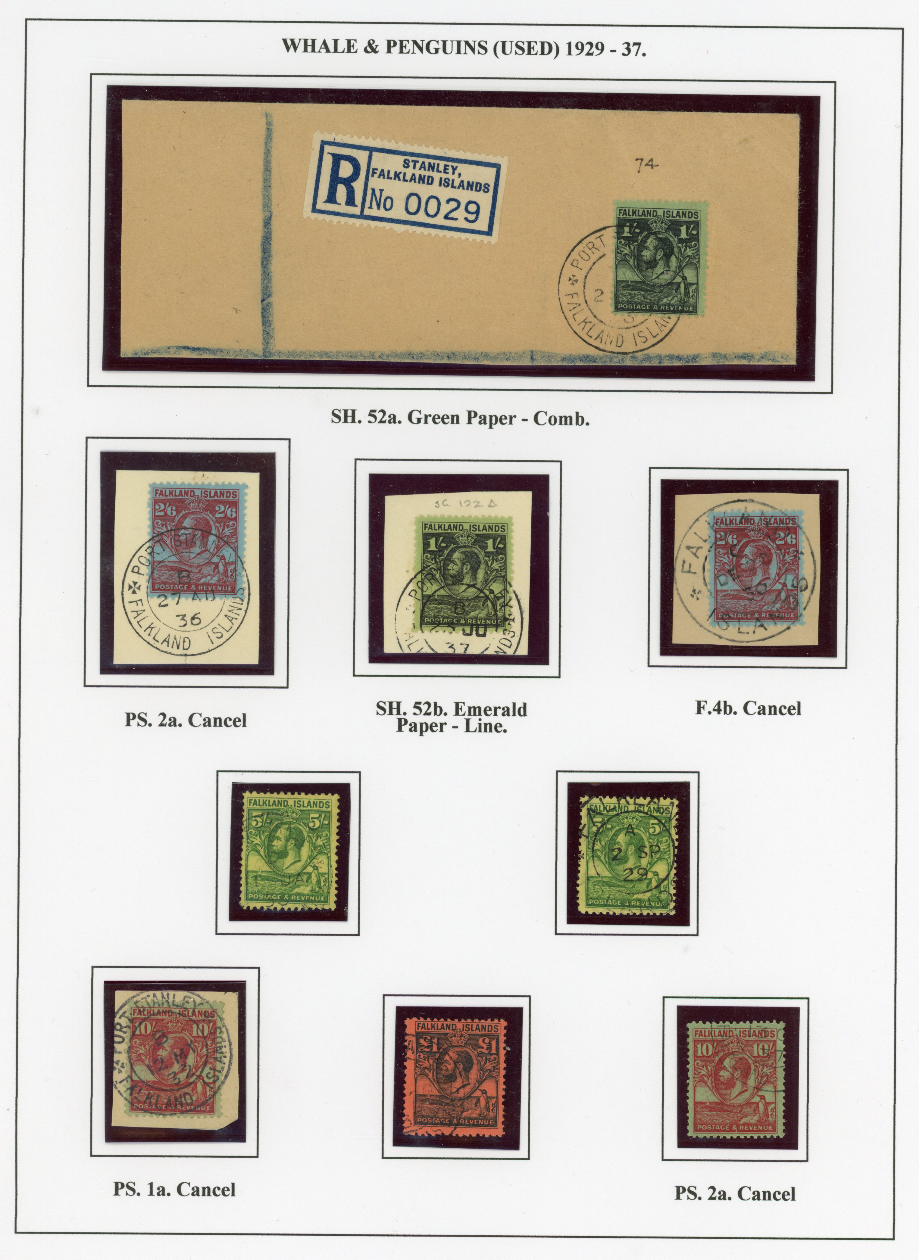 Falkland Islands SG 116/126 used