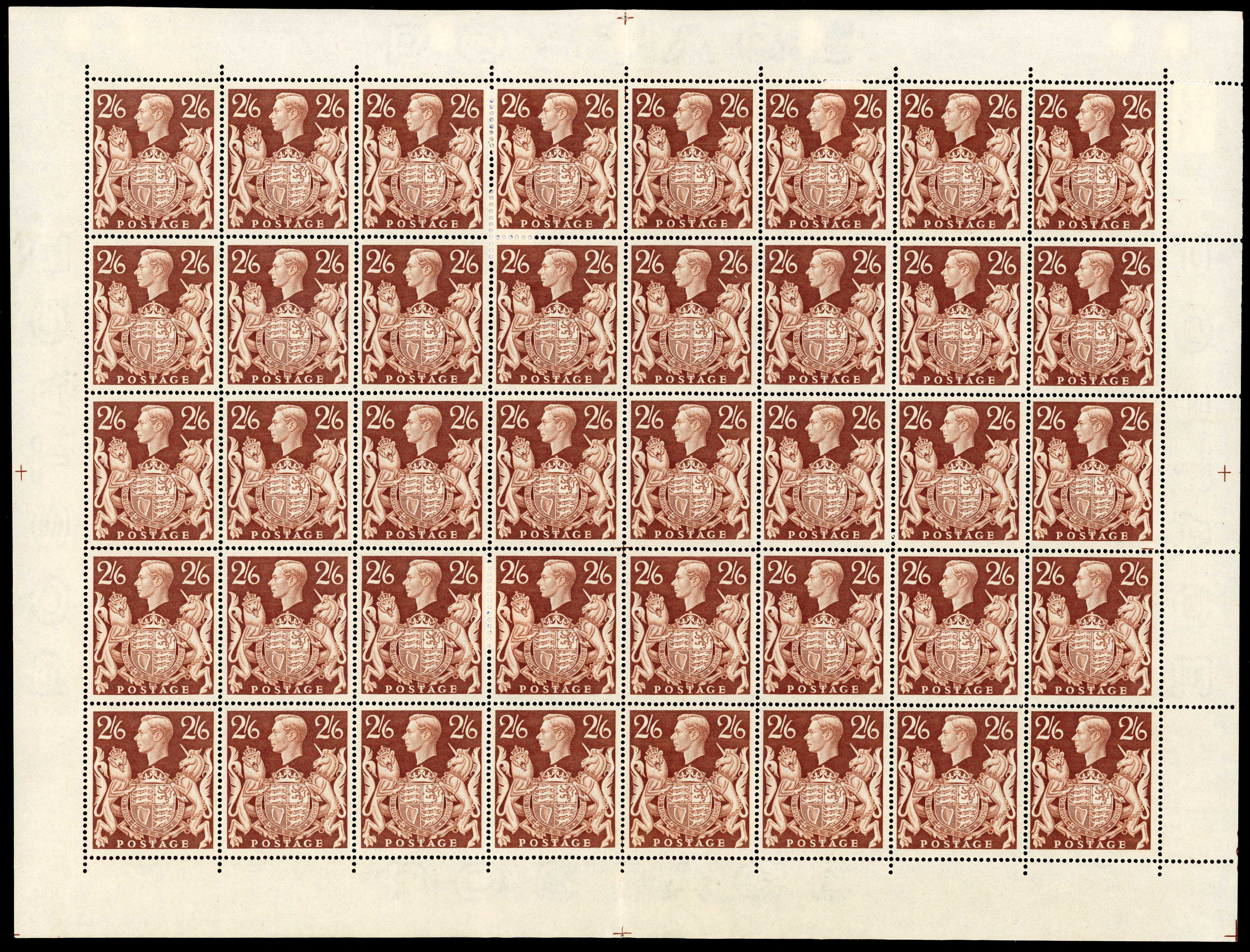 GB SG 476, a sheet mint