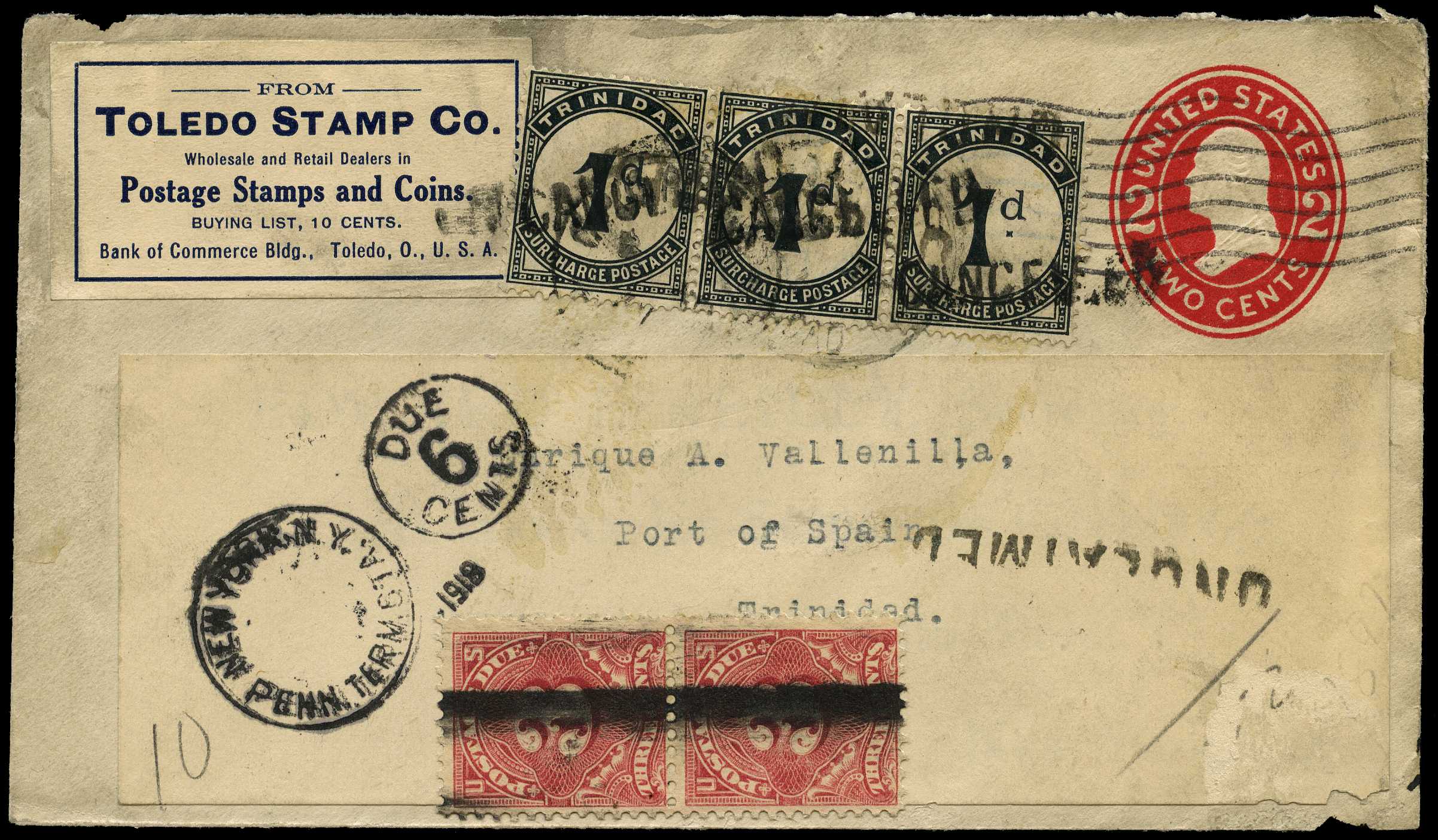 POSTAL HISTORY: 1911-18 three...