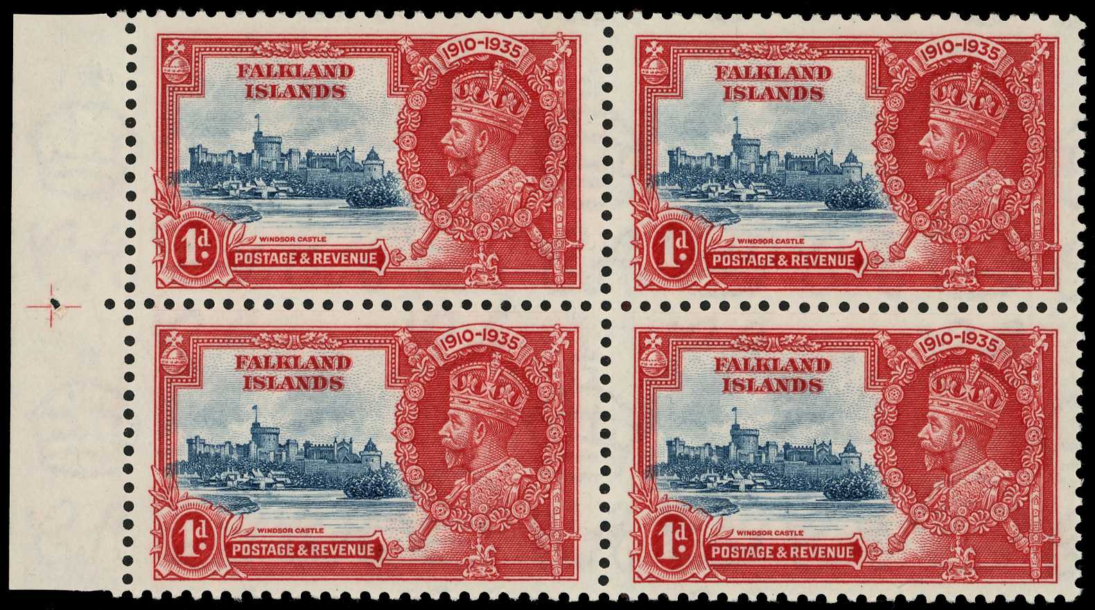 1935 Silver Jubilee 1d deep blue and...