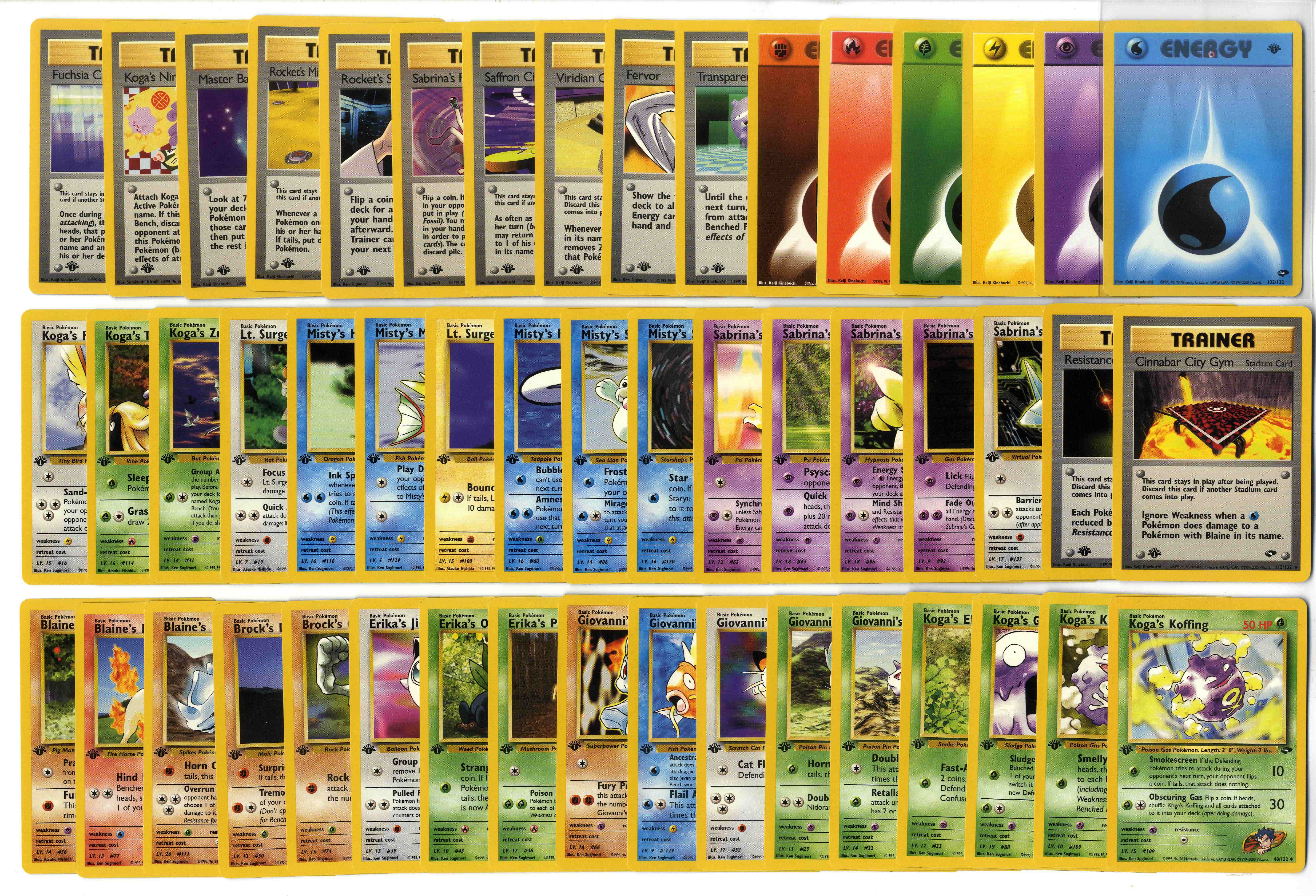 WoTC 1st Edition Gym/Team Rocket Collection 