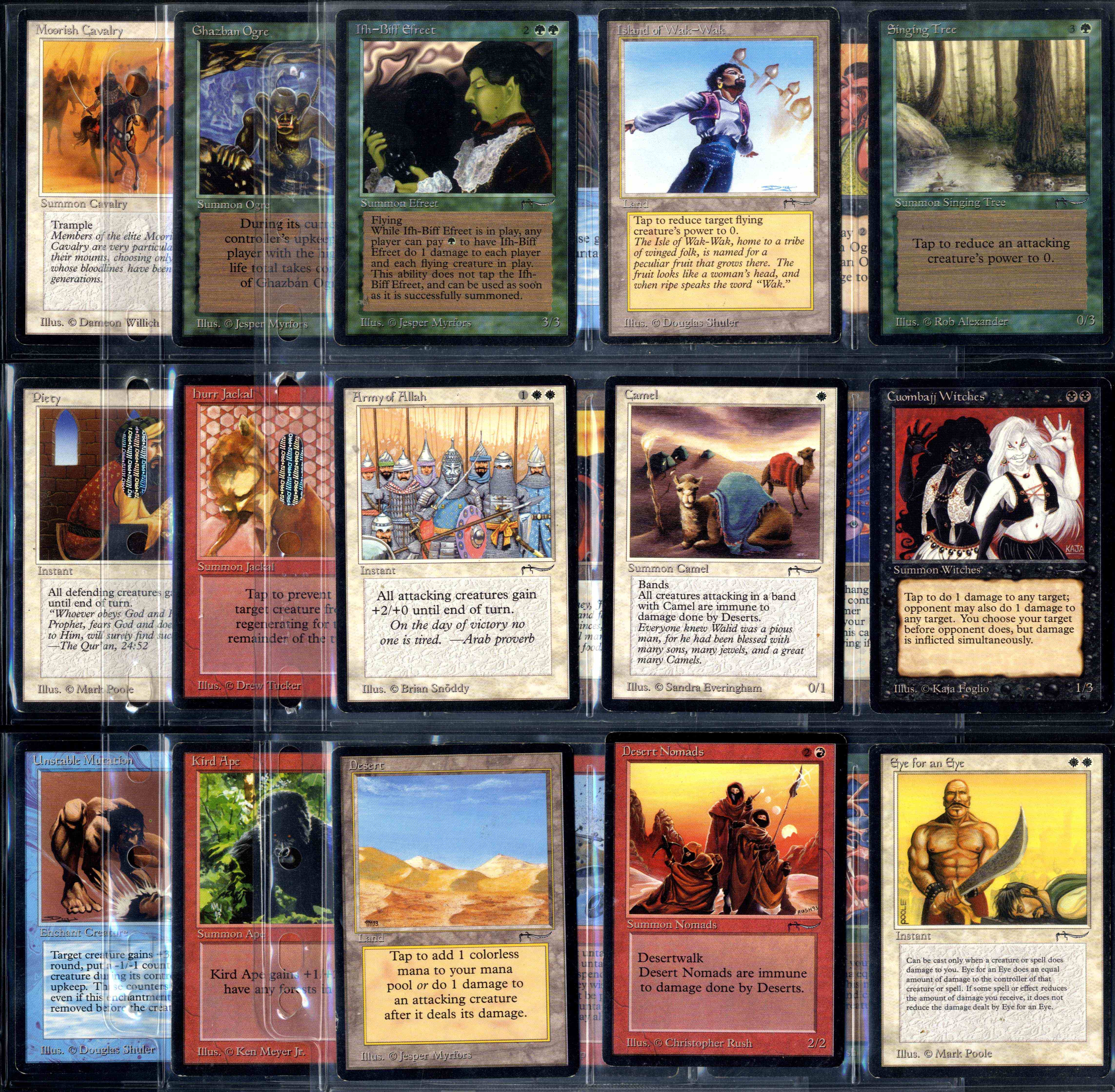 Arabian Nights - Partial Set 28 cards