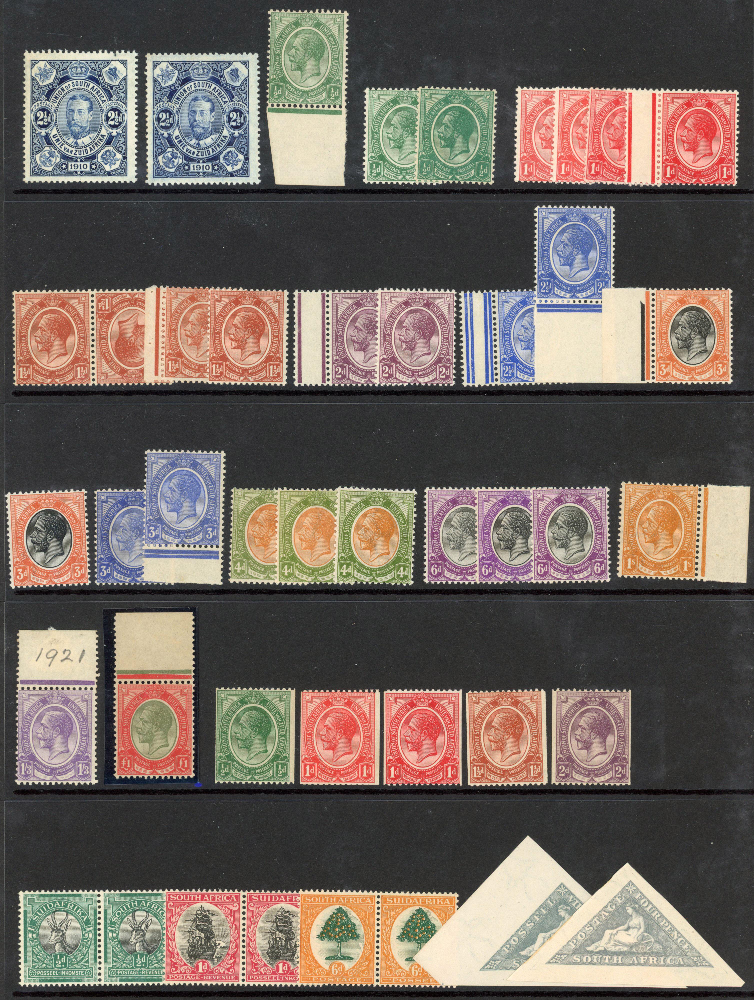 South Africa 1910-36 range mint