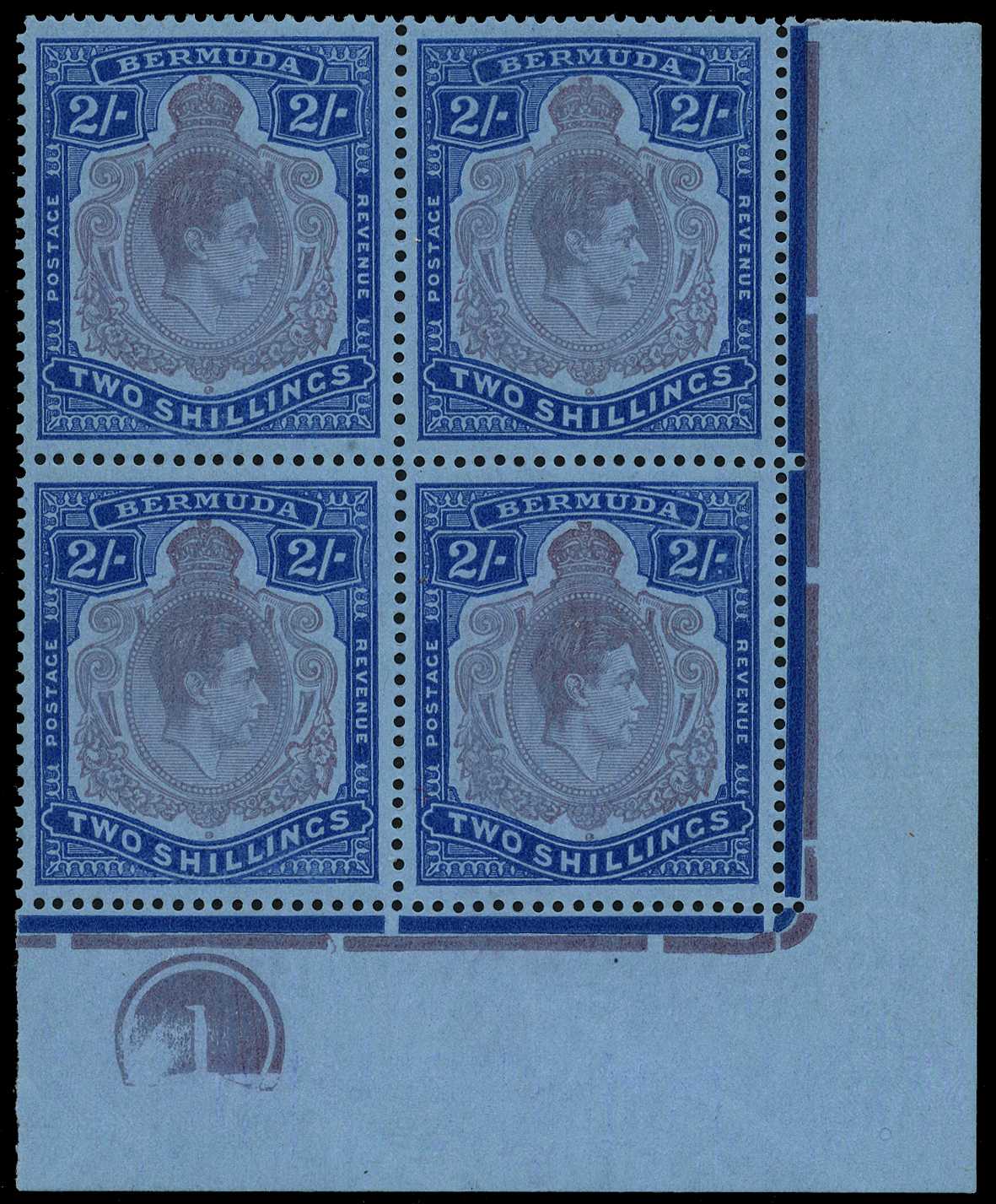 1949 (Dec.) 2/- dull purple and deep blue...