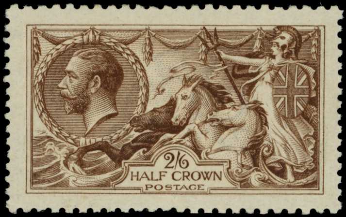 1915 2/6d deep yellow-brown, full unmounted...