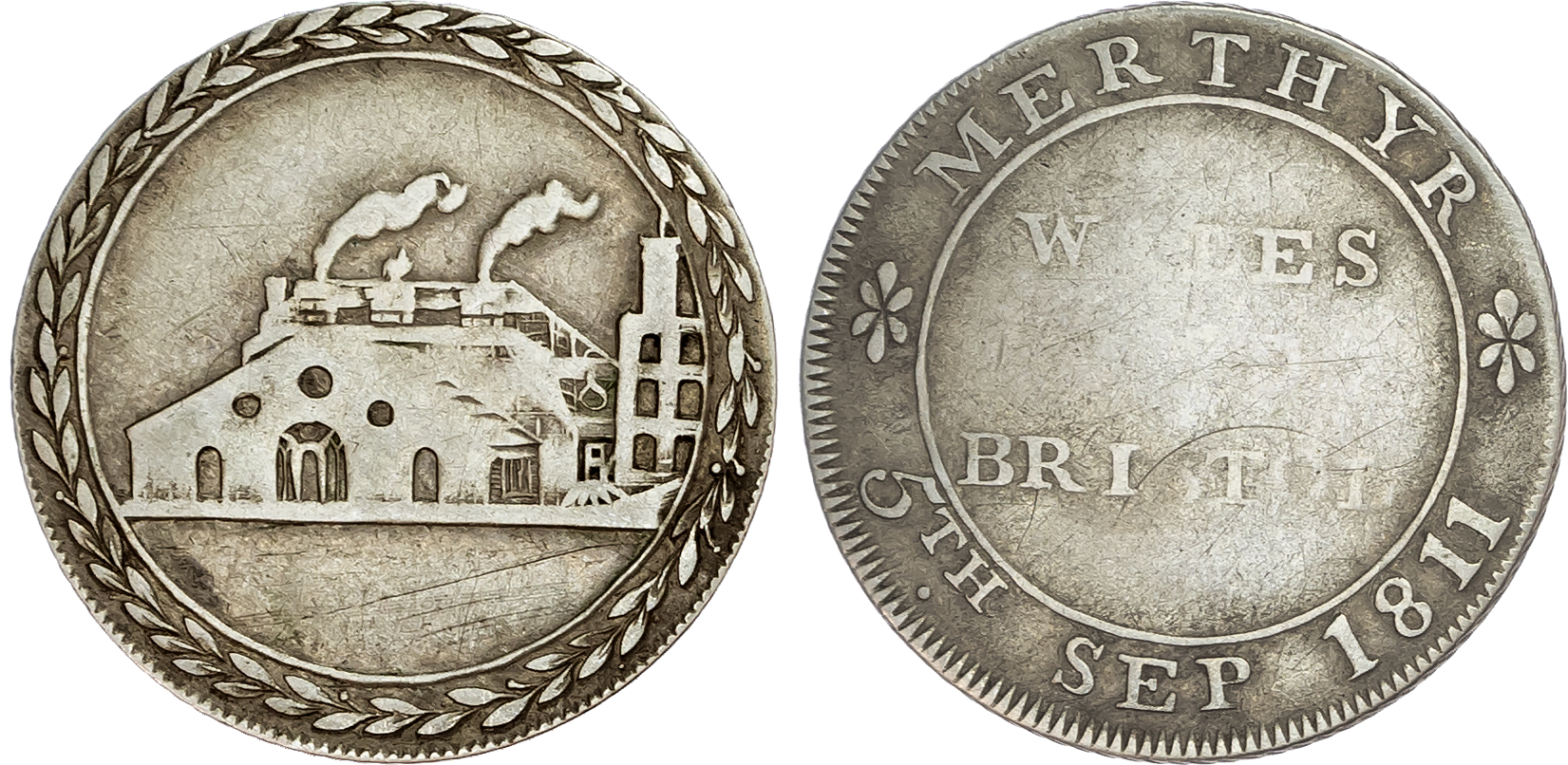 Wales, Glamorganshire. Merthyr Tydvil, silver shillings (4).