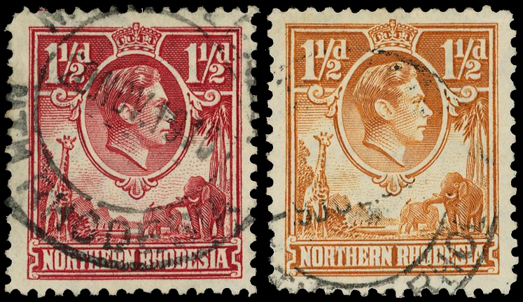 Northern Rhodesia SG 29b, 30b used
