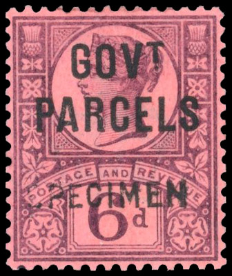 GB SG O66s Government Parcels 6d Specimen