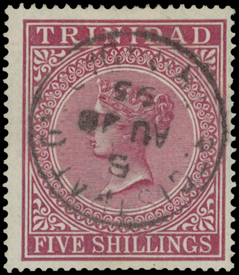 1894 5s QV maroon, wmk Crown CA, perf 14,...