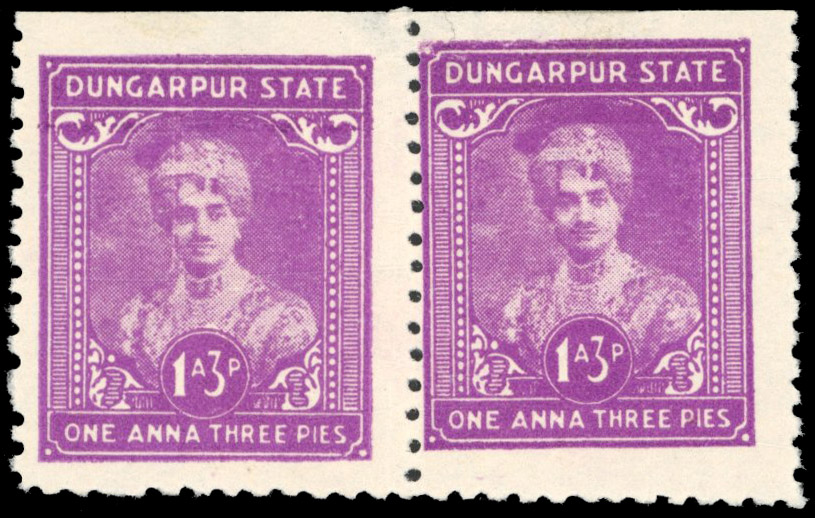 I.F.S Dungarpur SG 12 mint pair