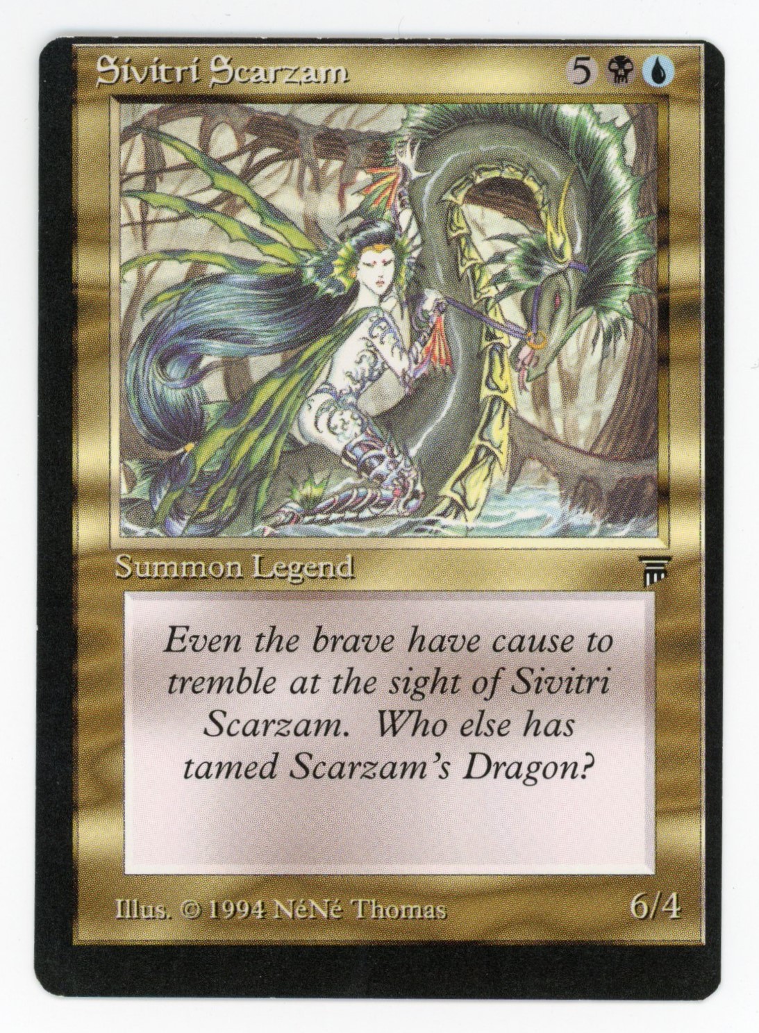 Magic The: Gathering  - Sivitri Scarzam Miscut / Offcentre  - Legends  - Lightly Played 