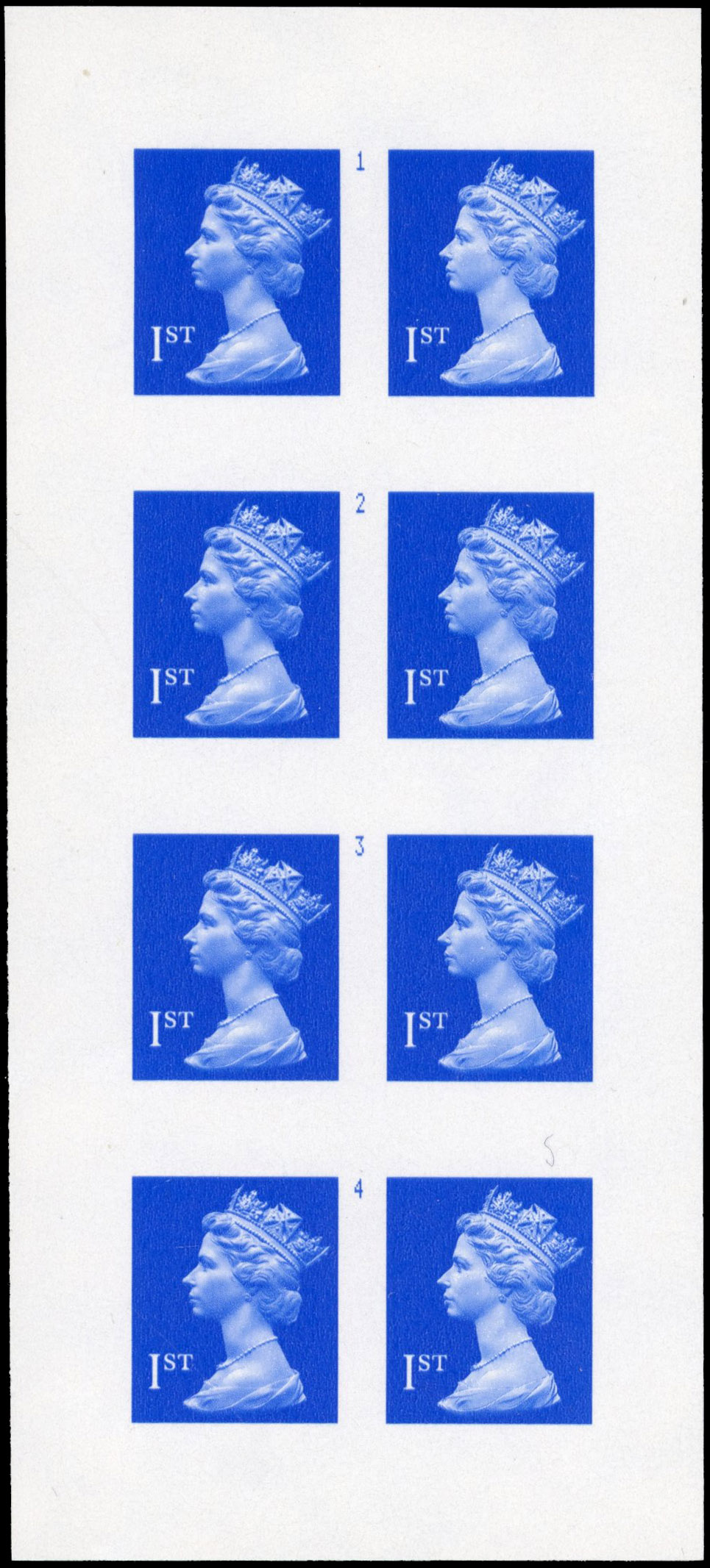 GB SG 1668 1996-97 1st graduated colour trials in royal blue 