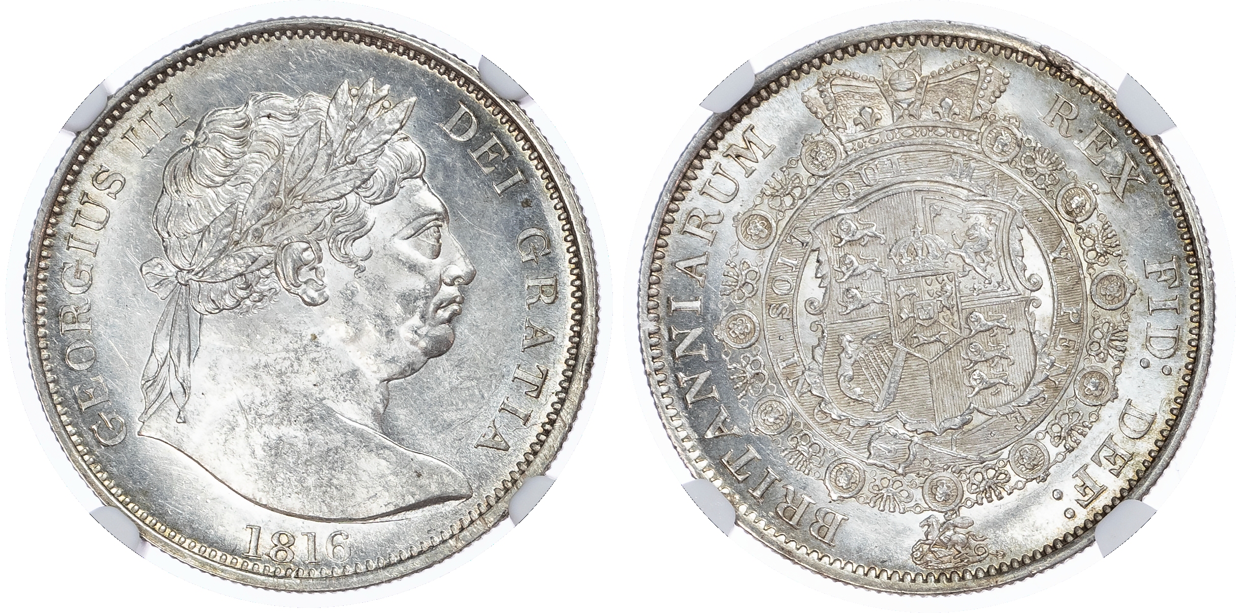Great Britain. George III AR Halfcrown. Large Head (Bull). 1816.