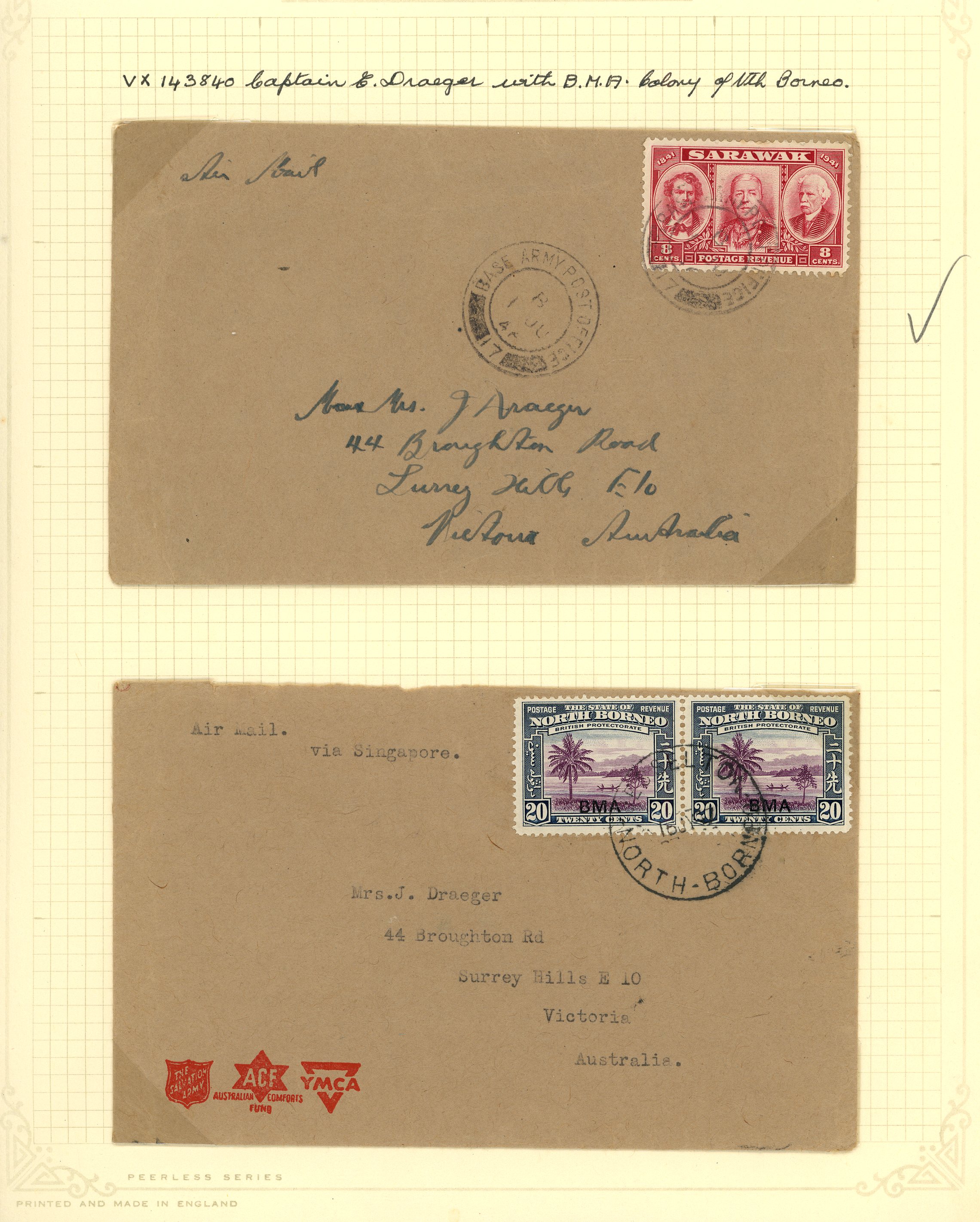 North Borneo (and Sarawak) 1945-8 covers