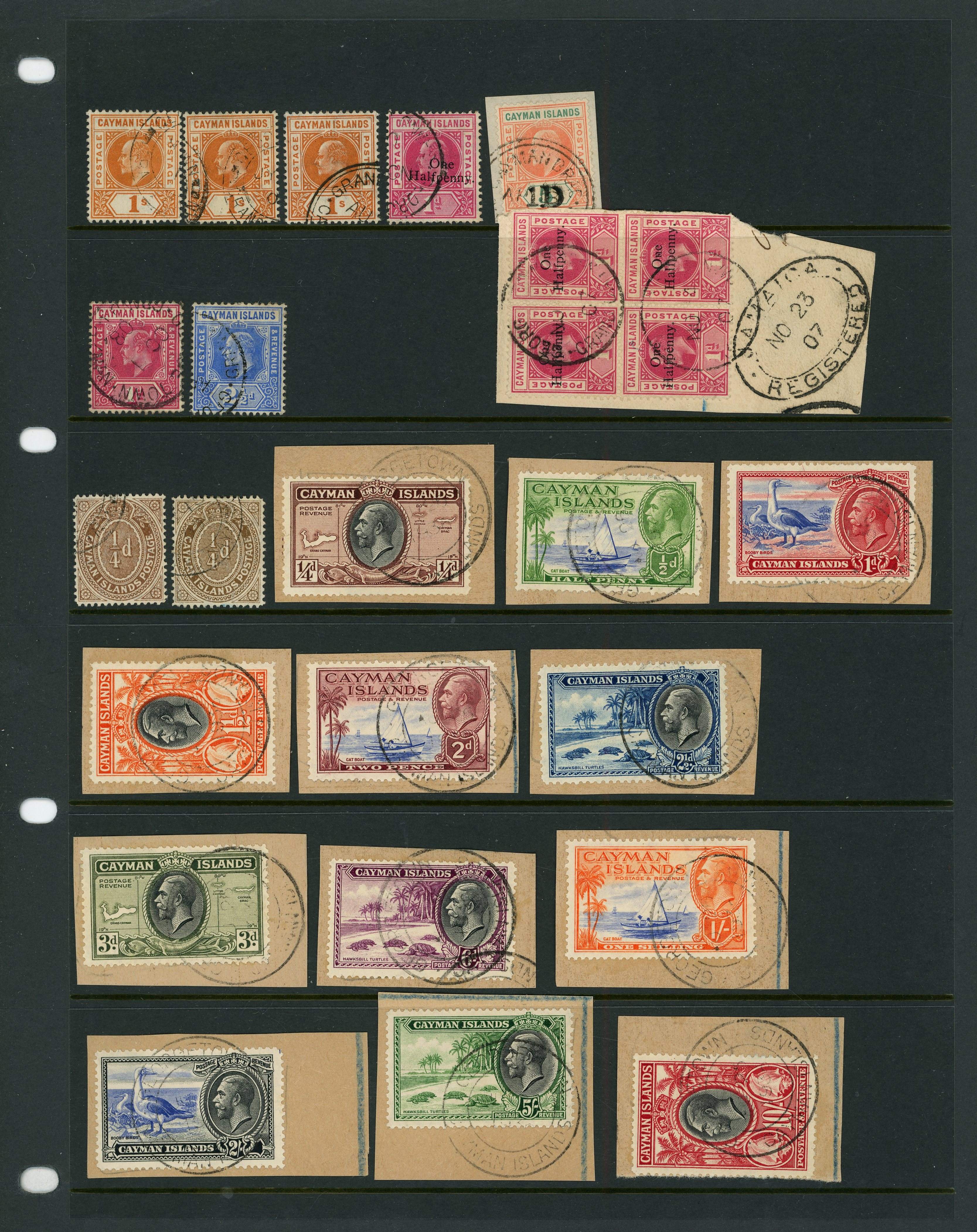Cayman Islands 1905-55 used collection