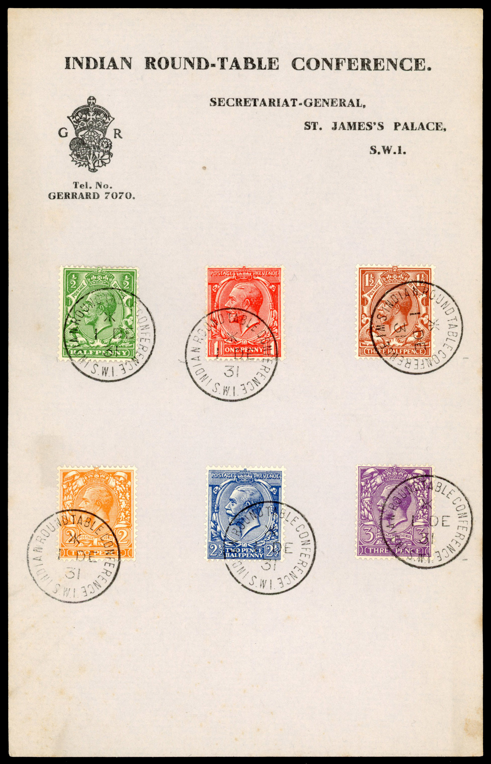 1931 Indian Round Table Conference (Second Session September 1931 - December 1931).