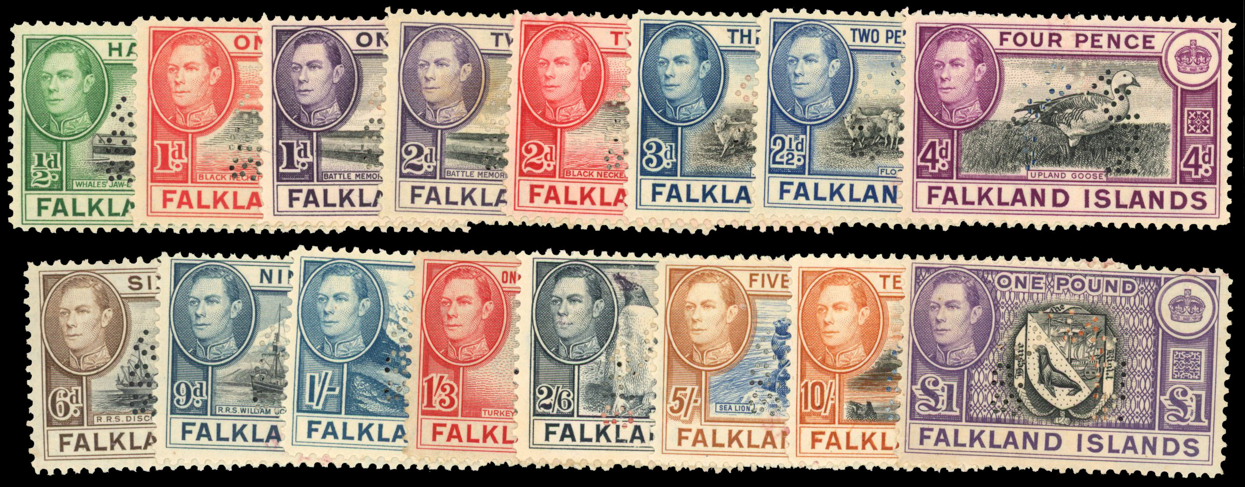 Falkland Islands SG 146s-163s Bechuanaland Specimens