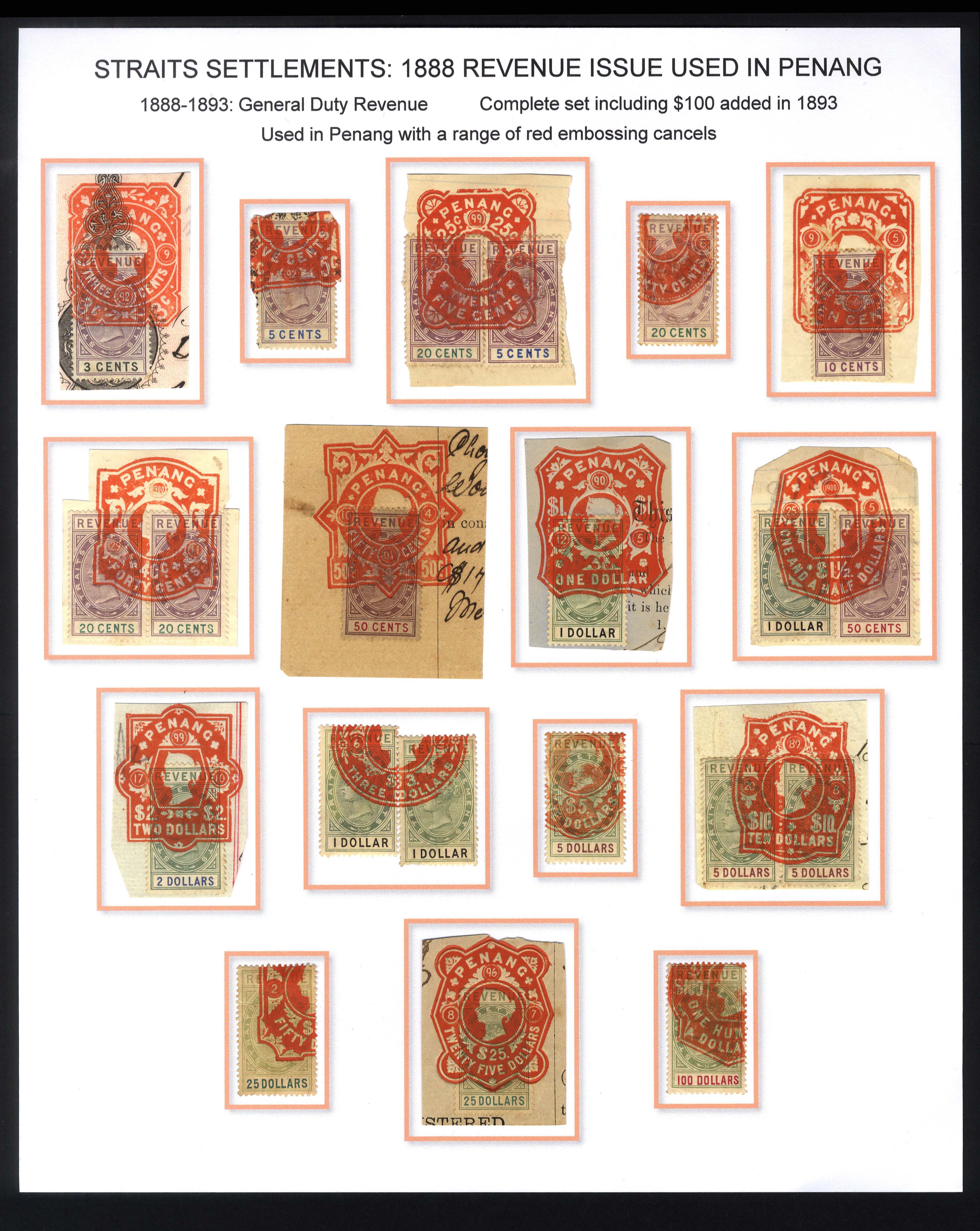 Straits Revenue 1887-93 issue used in Penang