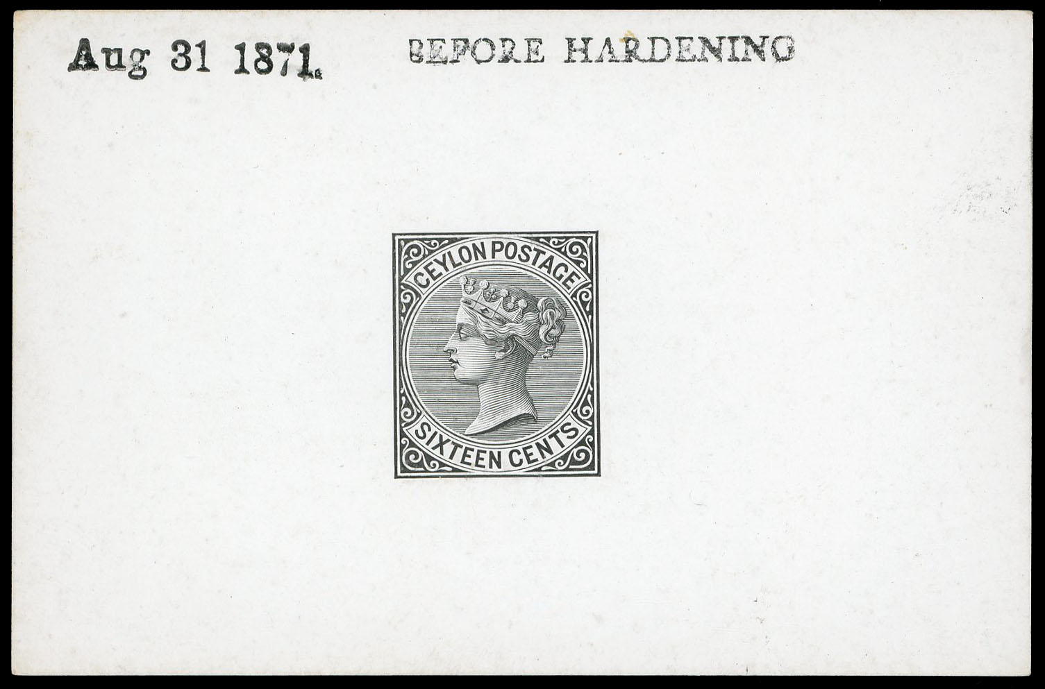 Ceylon SG 126 die proof