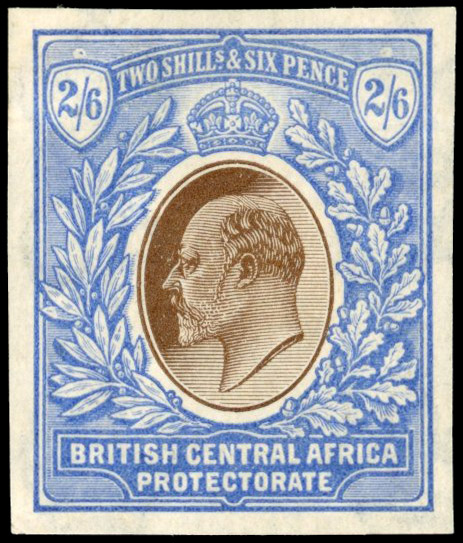 Nyasaland SG 63 1903 2/6d colour trial